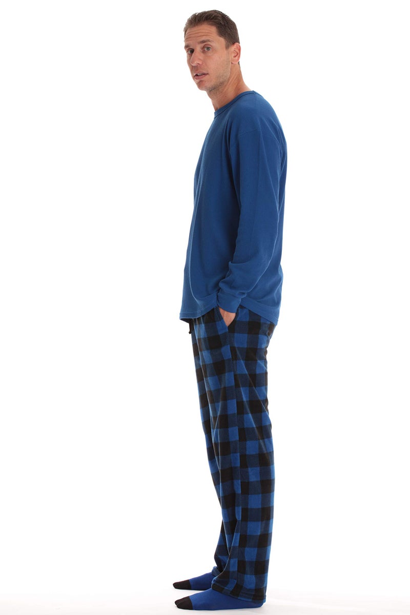 #followme Mens Microfleece Pajama Pants Set with Socks 44938-1C-L - Image 2